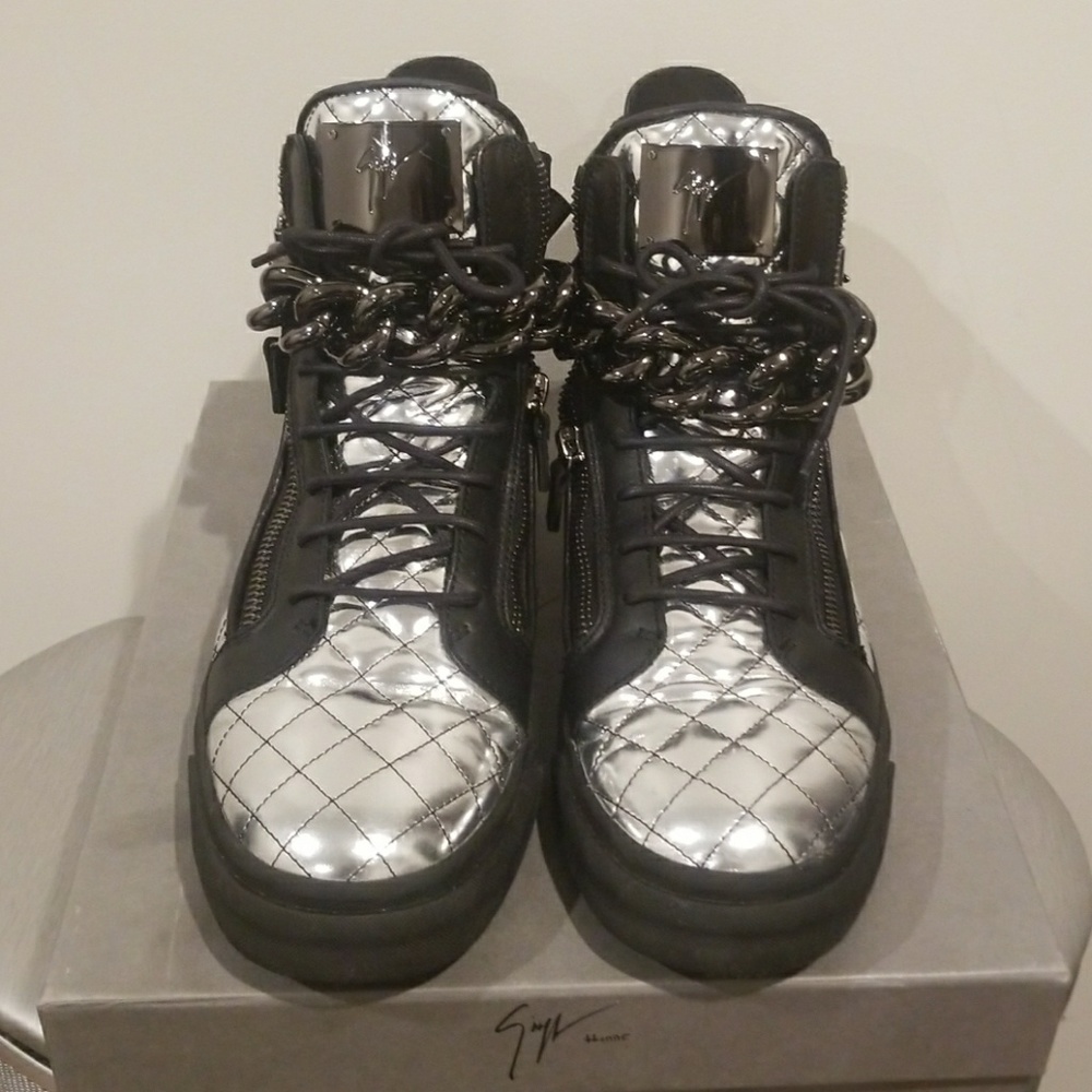 Giuseppe Zanotti London Argento Sneakers sz45